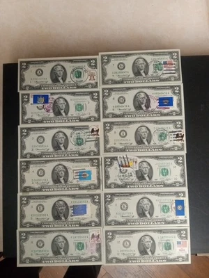 1976 $2 First Day of  Issue w/ STAMP Full Dist. Set.  GEM UNC! Except D Clvnd. - Image 1 of 2