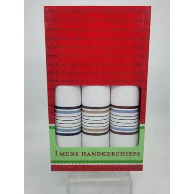 Caixa de Pierre Cardin 100% algodão, 3 lenços finos masculinos, lacrados novos na caixa - Imagem 1 de 3