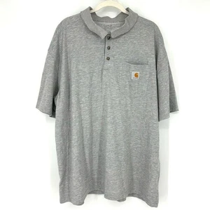 Carhartt Polo Heather Gray Men's 2XL Front Pocket - Picture 1 of 6