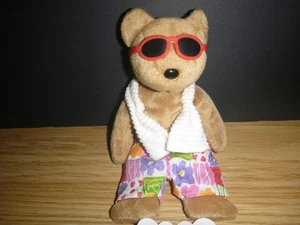 Occhiali da sole TY Beanie Baby MIAMI l'Orso asciugamano spiaggia peluche 2006 con etichette - Foto 1 di 6