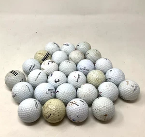 28 Used White Golf Balls - Assorted Types 0-4, Good Condition - Picture 1 of 12