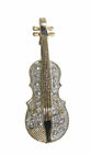 Jewel Brooch In The Style Of A Violin In Gold And Silver.