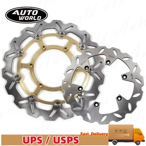 Disco rotor freno delantero trasero para Suzuki DRZ 400 SM 2006 2007 2008 2009 2010 2011 - Imagen 1 de 14