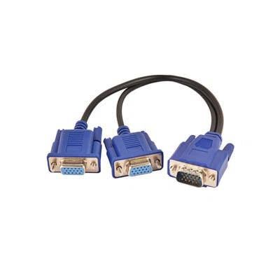 HD15 VGA / SVGA Male to Dual Female Monitor Video Splitter Y Cable - Image 1 of 2