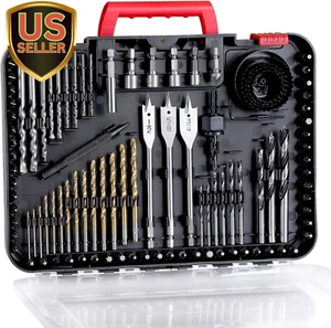 20V MAX Lithium Lon Cordless Drill Set Bundle with 100Pcs Drill Bit Set - Picture 1 of 12