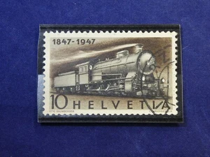 SWITZERLAND 1847-1947 Centenary of Swiss Railway Stamp - Picture 1 of 3