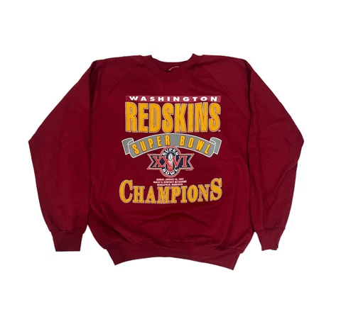 Vintage 1990’s NFL Football Washington Redskins Super Bowl Sweatshirt Cover
