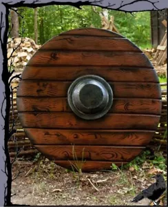 Letrero Larp vikingo letrero redondo marrón aspecto madera 70 cm Epic Armoury - Imagen 1 de 1