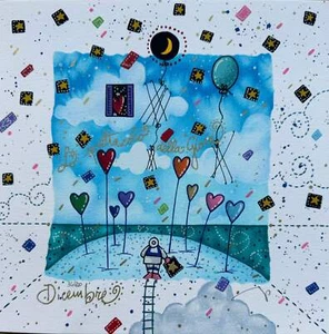 Dicembre Andrea Agostini Opera SERIGRAFIA Firmata Numerata Pop Art Moderna 25x25 - Imagen 1 de 1