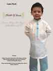 New White And Blue Print Boys Kurta Pyjama Set Style Number Fg4c Size 16