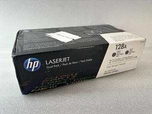 NEW Sealed Genuine HP 128A Black Toner Print Cartridge Laserjet CE320AD (DUAL) - Picture 1 of 9