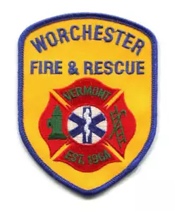 Worchester Fire and Rescue Department Patch Vermont VT - Picture 1 of 1