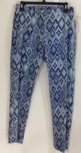 Karen Kane Pants Womens sz 6 Blue Aztec Slim Stretch - Picture 1 of 6