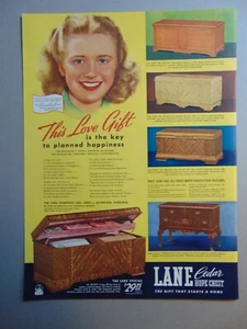 1939 LANE CEDAR HOPE CHEST Endorsed by Actress Priscilla Lane art print ad - Picture 1 of 1