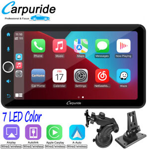 Carpuride 7Inch LED Car Stereo Touch Screen Car Radio Apple CarPlay Android Auto