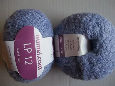 Numei LP12 mezcla lana/angora hilo boucle, lavanda, lote de 2 (230 yardas cada uno) Foto 1 de 3