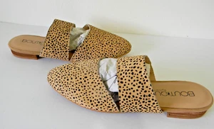 Boutique By Corkys Carina Leopard Calf Hair Slip On Sz 9 Flats Slides Sandals - Picture 1 of 18