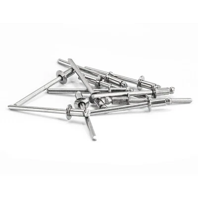 PRIOSTAHL Blind Rivets Stainless Steel V2A Rivets Flat Head Sealing Rivets 3 - 5mm 100x Blind Rivets