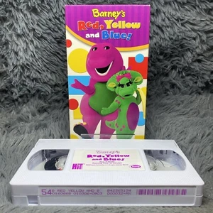 Barney - Barney's Red, Yellow, and Blue VHS Tape 2004 Purple Dinosaur Cartoon - Picture 1 of 8