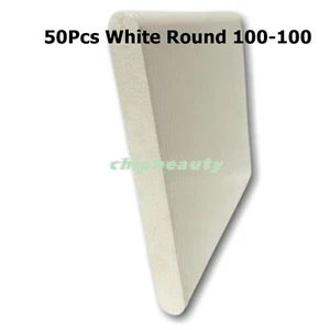 50 Stück Nagelfeilen weiß rund doppelseitig weiße Farbe Profi Körnung 100/100 - Bild 1 von 1