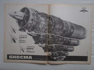 1963-64 PUB SNECMA TURBO-REACTEUR ATAR 9 ATAR 8 MIRAGE III IV ETENDARD IV M AD - Imagen 1 de 1
