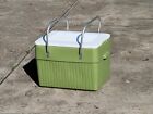 Vtg Ice Chest Picnic Camping Cooler Usa Aluminum Handles - Possibly Thermos