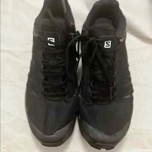 SALOMON PATHFINDER BLACK HIKING RUNNING SNEAKERS SIZE W 10.5 M9.5 - Picture 1 of 5