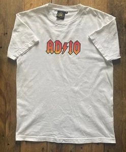 Camiseta Vintage ADIO Footwear 'AC/DC' - Blanca - Mediana - EE. UU. - Imagen 1 de 10