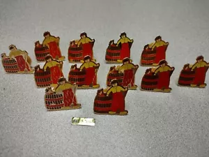 Rodeo Clown Tie/Hat/Lapel Pin Lot Of 12 Pins Each Pin .75" x .75" - Picture 1 of 8