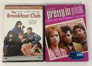 The Breakfast Club / Pretty In Pink (2 DVD Video Lot) Molly Ringwald Brand New - Picture 1 of 7