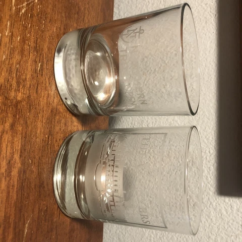 Rare PGA Tournament Glass Set TPC The Players Etched 3D Golf Ball Low Ball Cover
