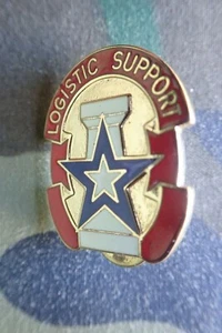 US ARMY LOGISTIC CENTER~METAL ENAMEL CREST-D.U.I.~ - Picture 1 of 3