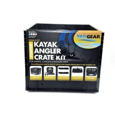 NEW YakGear Kayak Angler Crate Kit, Starter for Kayaks, Canoes, and Paddleboards