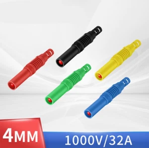 4MM Assembled Fully Sheathed Safe Banana Plug DIY Probe Welding Connector Plug - Picture 1 of 15