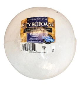Large 6" Styrofoam Craft Ball By FloraCraft Lightweight & Durable White Foam For - Picture 1 of 7