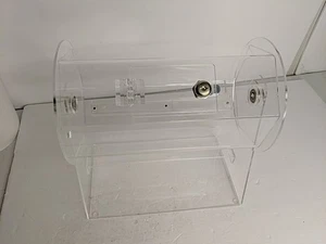 Jaula giratoria transparente para tambor giratorio de boleto de rifa de acrílico - Imagen 1 de 3