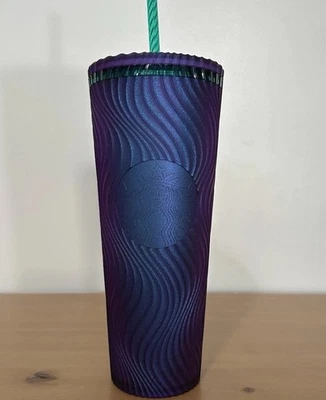 Starbucks 2025 Sirene Sereia Redemoinho Verde Roxo 24 oz Copo Frio, Novo - Imagem 1 de 3