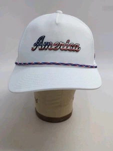 Marken Bills America gebogene 5 Panel Seil Mütze Größe One weiß RWB - Bild 1 von 7