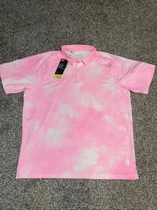 Under Armour Golf Poloshirt The Iso Chill Pink Batik Allover Print Herren Large - Bild 1 von 12