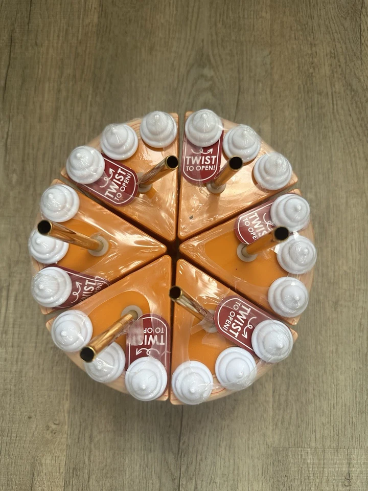 Novelty Tumbler Set of 6: Packed Party "Piece of Cake" Pumpkin Pie Thanksgiving - Image 1 of 4