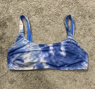 Camiseta de natación Nike Tie-Dye cuello redondo para mujer XL azul blanco Foto 1 de 4