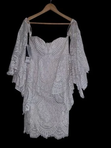 Shona Joy strapless Off The Shoulder Sleeve Size 8AU/ US 4/UK36 Lace Mini Dress - Picture 1 of 6