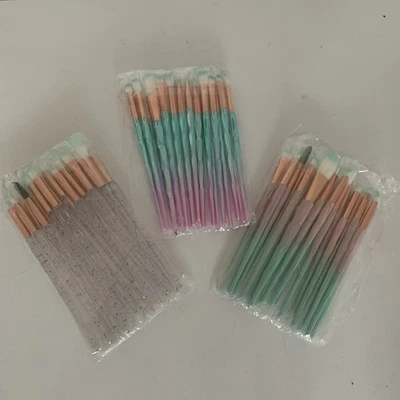 3 sets 20 Pcs Eye Makeup Brushes Tool Set Eye Shadow Foundation eyeliner blush  - Image 1 of 4