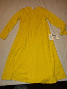 LuLaRoe Kids Sariah Duster Sweater Size 8 NWT NEW Solid Yellow - Picture 1 of 4
