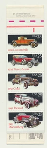 SCOTT # BK164 US MINT NH BOOKLET of TWO PANES CLASSIC CARS $2.99 BUY IT NOW $5 ! - Picture 1 of 2
