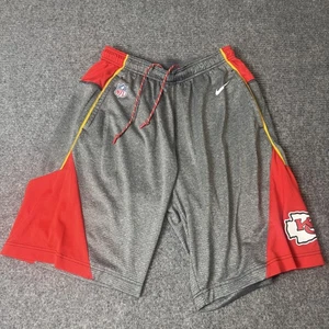Kansas City Chiefs Shorts Mens Large Gray Red NFL Football Dri Fit Nike On Field - Picture 1 of 14