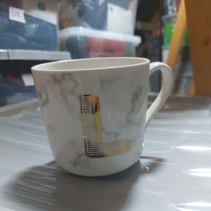 Coffee Mug Marble Effect Letter L Mug - NEW DISCONTINUED - Picture 1 of 3