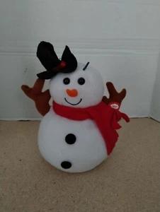 Plush Snowman Figure With Hat & Scarf 7" - Picture 1 of 3