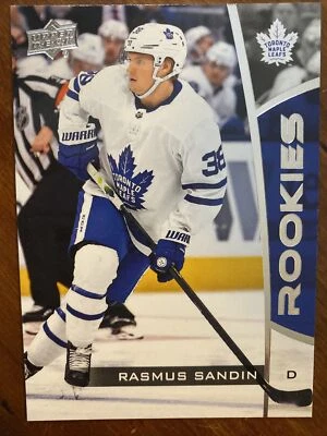 19-20 UD NHL Rookie Box Set RC Rookies 21 Rasmus Sandin - Image 1 of 2