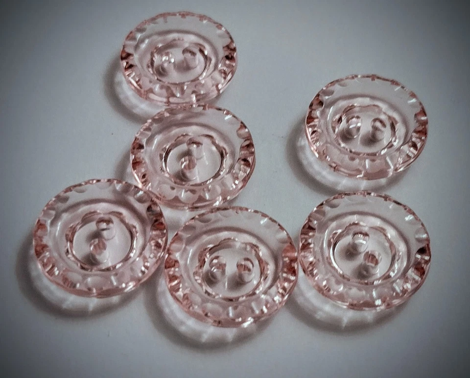 1/2" 2-Hole Rose 'Crystal' Craft/Clothing Buttons - Image 1 of 4